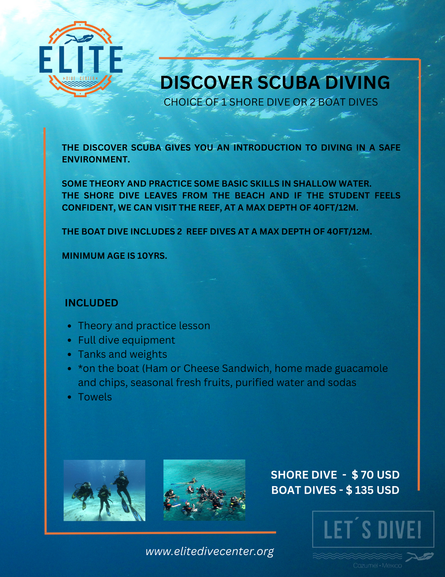 Discover Scuba - boat dives